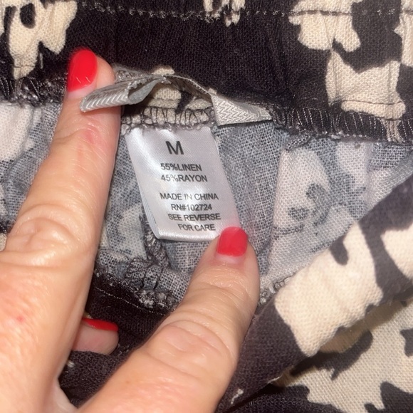 Hester & Orchard linen blend capri palazzo pants size medium - Picture 6 of 7